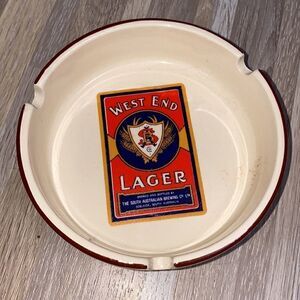 Ashtray dish WEST END LAGER SOUTH AUSTRALIA BREWING CO. Vintage ashtray man cave